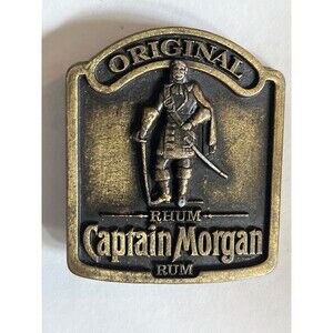 Original Captain Morgan Rum RHUM Brass Belt Buckle